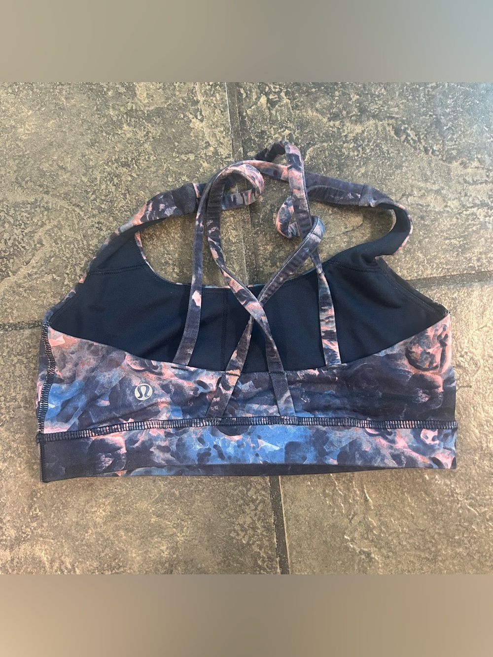 LULULEMON Energy Leggings W/ bra Moody Mirage Bark Berry Size 4 - Picture 3 of 9